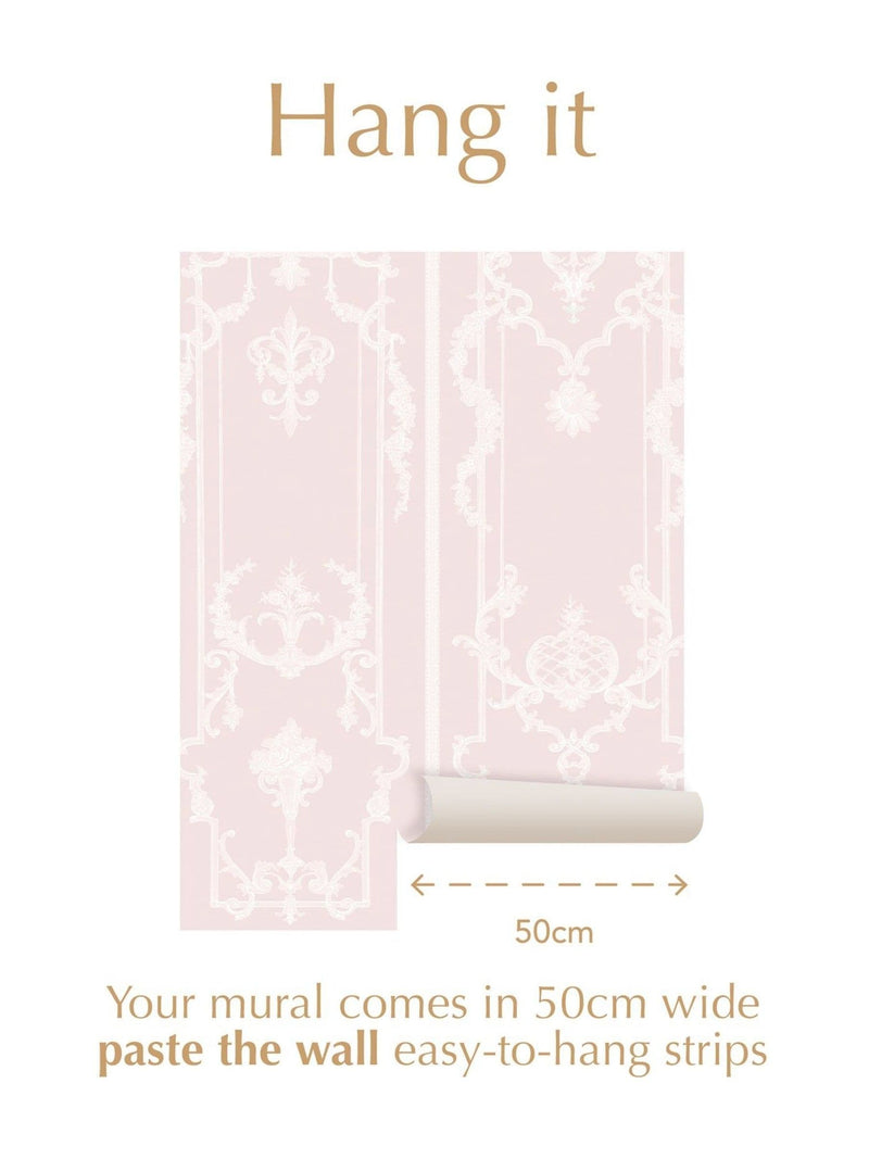 Shabby Chic by Rachel Ashwell pink panel Francaise mural sample A4 (British brand)