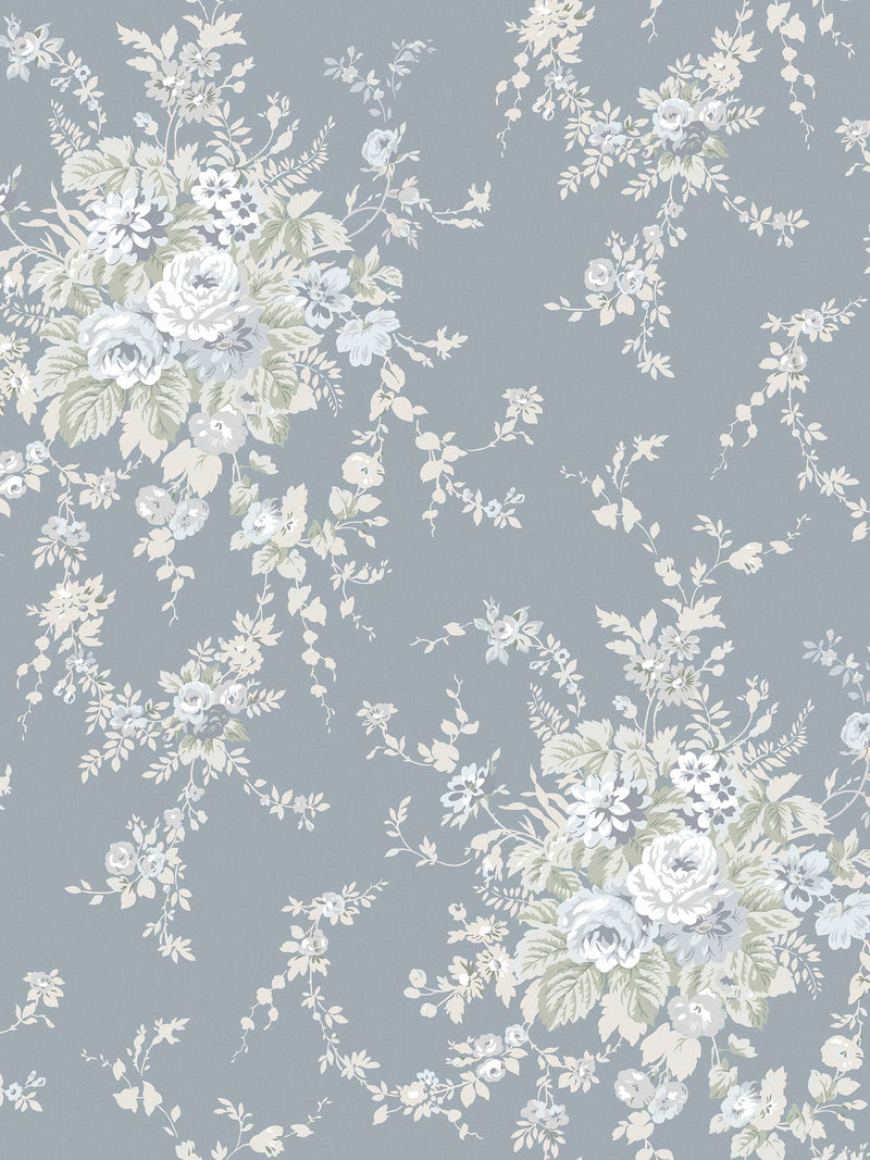 Shabby Chic Garden Floral wallpaper sample A4 (British brand)