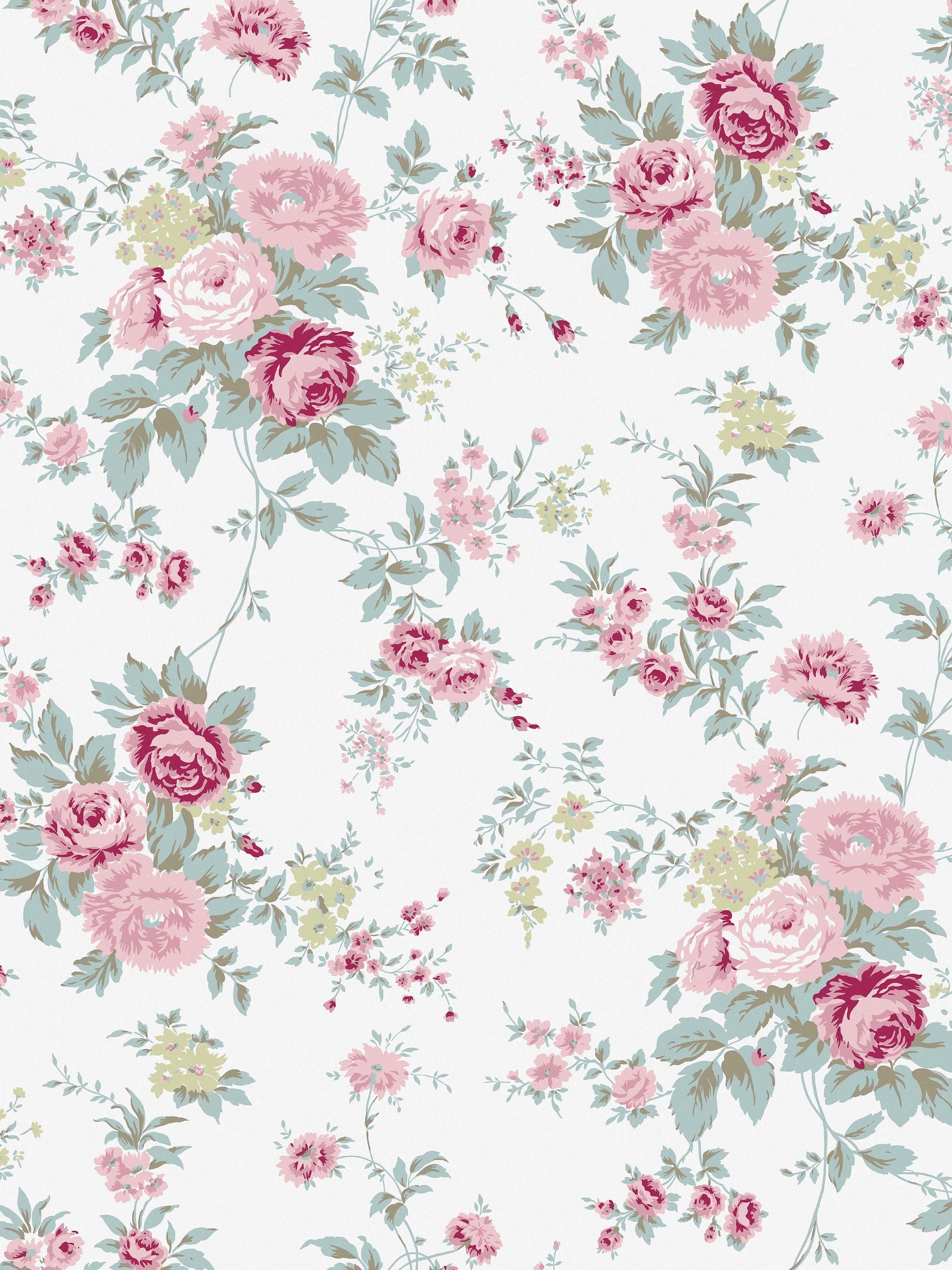 Shabby Chic by Rachel Ashwell Sage Wild Flower A4 Wallpaper Sample