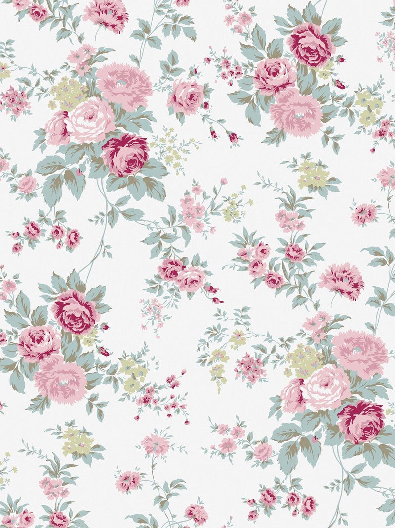 Shabby Chic by Rachel Ashwell Sage Wild Flower A4 Wallpaper Sample