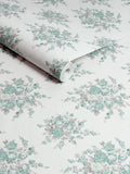 Shabby Chic by Rachel Ashwell® Teal Rose Blossom A4 Wallpaper Sample
