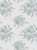 Shabby Chic by Rachel Ashwell® Teal Rose Blossom A4 Wallpaper Sample