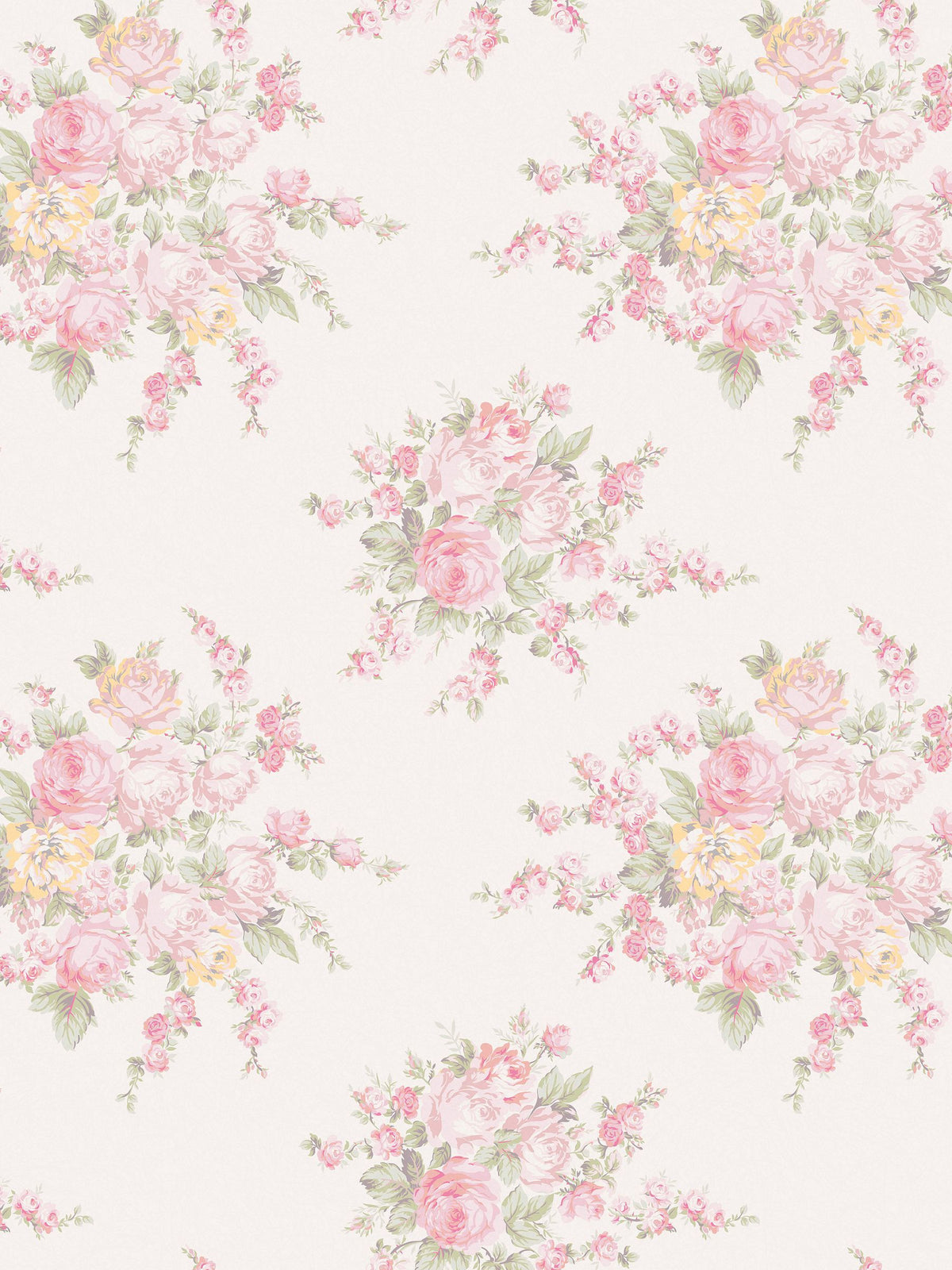 Shabby Chic Rose Blossom wallpaper sample A4, imported from the UK