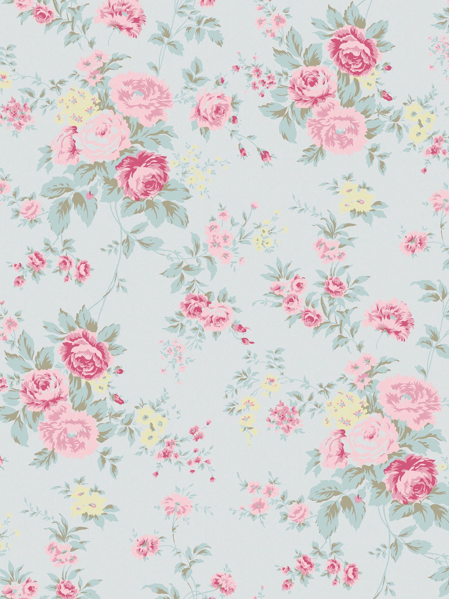Shabby Chic by Rachel Ashwell Sage Wild Flower A4 Wallpaper Sample