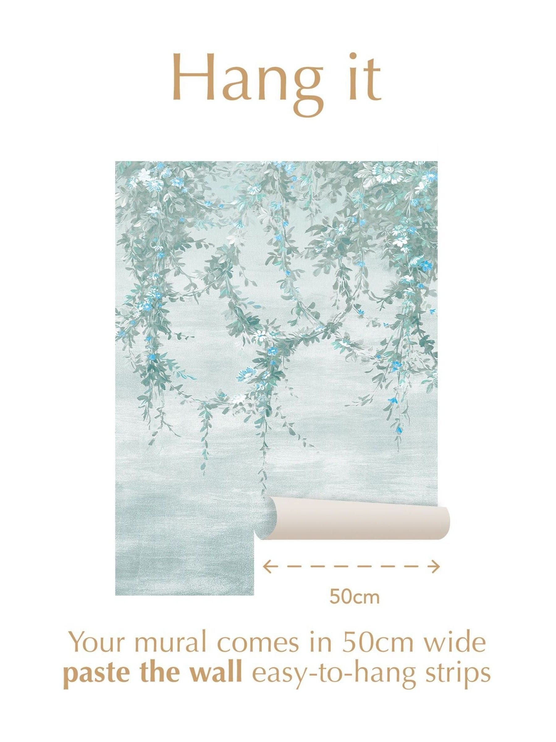Shabby Chic Pink Hanging Garden A4 mural sample (British brand)