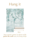 Shabby Chic Pink Hanging Garden A4 mural sample (British brand)