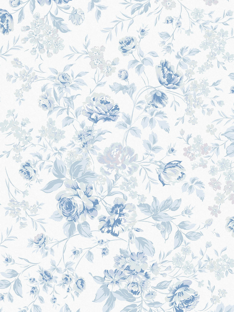 Shabby Chic Blue Romantic Rose wallpaper sample A4 - British product
