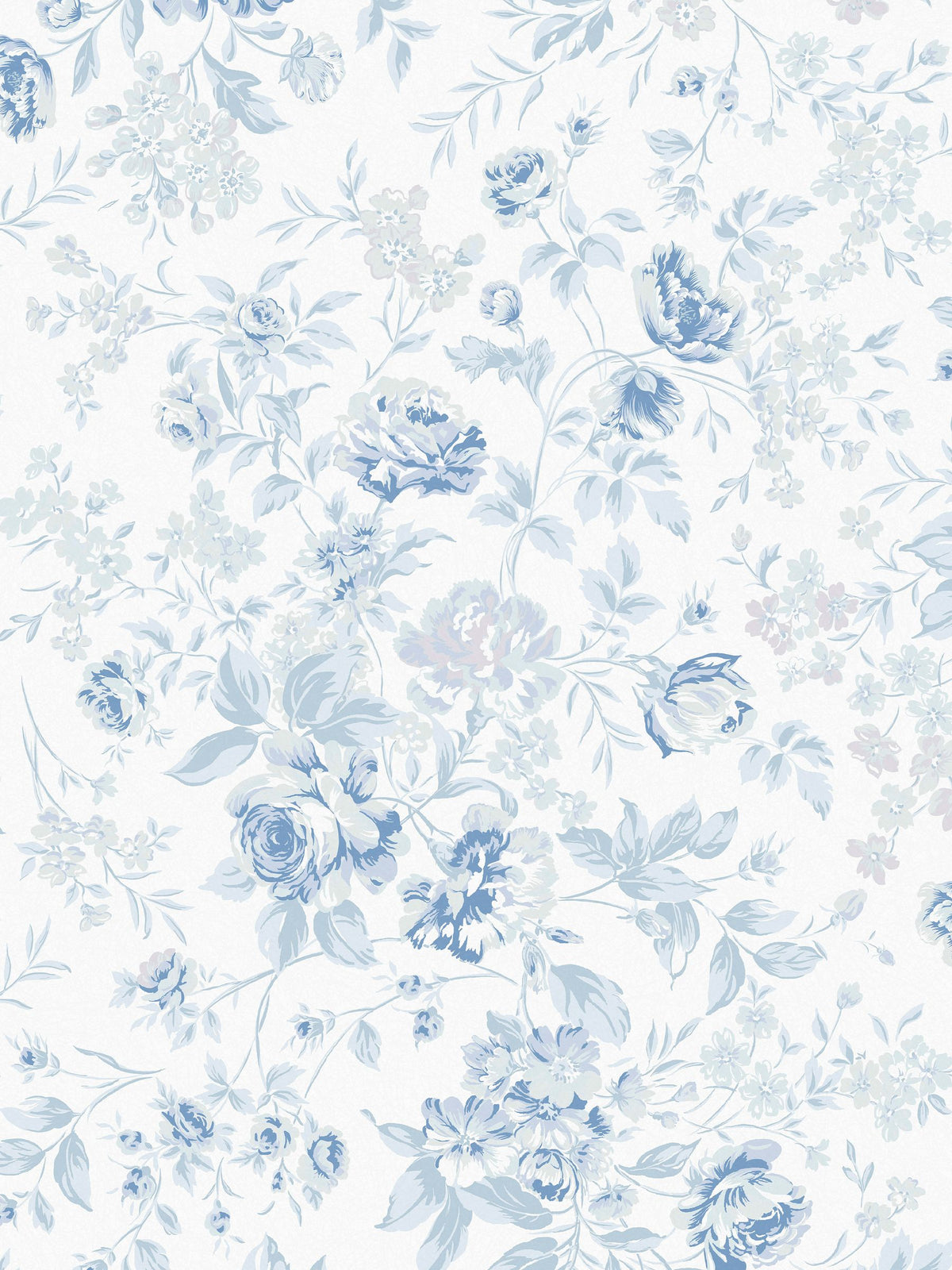 Shabby Chic Blue Romantic Rose wallpaper sample A4 - British product