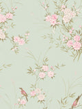 Shabby Chic by Rachel Ashwell Blue Bird Chinoiserie Wallpaper Sample A4