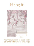 Shabby Chic Pink Hanging Garden A4 mural sample (British brand)