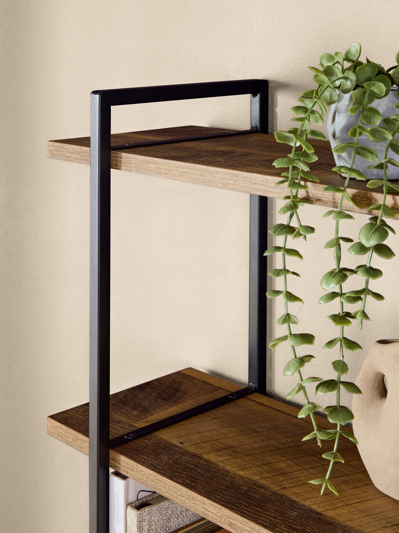 Dark Bronx wide 3 tier wall shelves 75cm (British brand)
