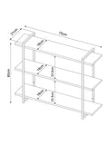 Dark Bronx wide 3 tier wall shelves 75cm (British brand)