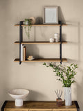 Dark Bronx wide 3 tier wall shelves 75cm (British brand)