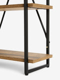Bronx 5 tier wall shelves dark wood effect (British brand)