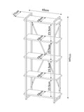Bronx 5 tier wall shelves dark wood effect (British brand)