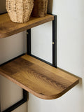 Natural Bronx 2 tier concrete effect corner shelf, UK version