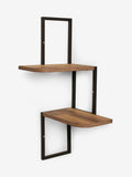 Natural Bronx 2 tier concrete effect corner shelf, UK version