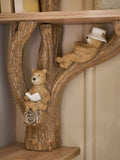 Natural Bertie Bear corner shelf - British product