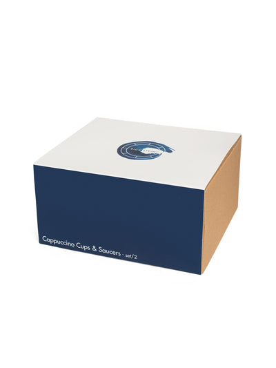 اشترِ عبر الإنترنت من McGrocer مجموعة كوب وصحن Bone China Rick Stein Set of 2 Blue Coves of Cornwall