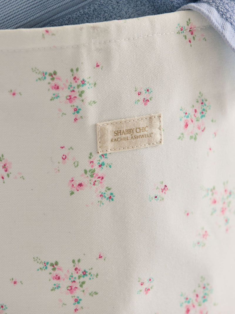 Shabby Chic Rosabelle laundry bag in white and pink - British product