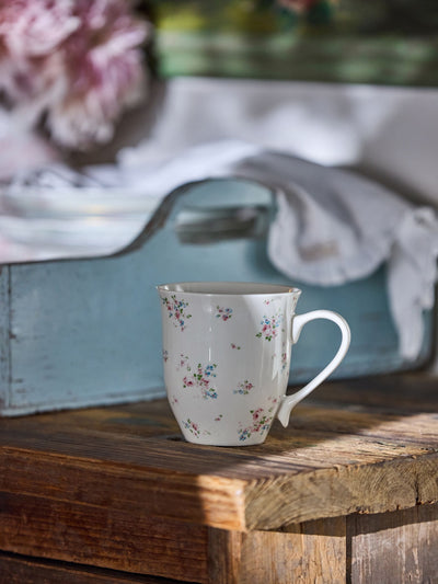 Next Ceramic Mug with Pink Floral Print and Ruffle Top- Buy online at McGrocer