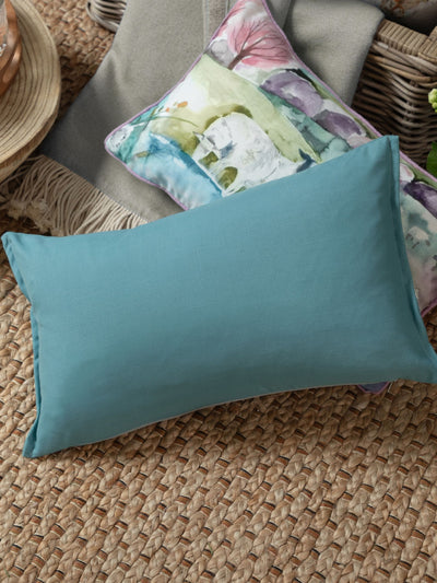 Next Voyage Maison Teal Alfesco Rectangular Oxford Edge Outdoor Cushion- Buy online at McGrocer