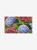 Blue Hydrangea Floral coir doormat, various sizes (British brand)