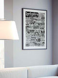 Sketchbook Design Derbyshire landmarks framed print A3, imported from the UK