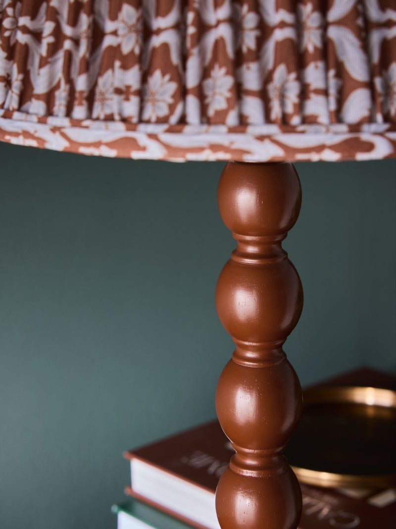 Clarke & Clarke table lamp rust brown Giverny Cetara Bobbin 46cm (British brand)