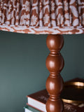 Clarke & Clarke table lamp rust brown Giverny Cetara Bobbin 46cm (British brand)
