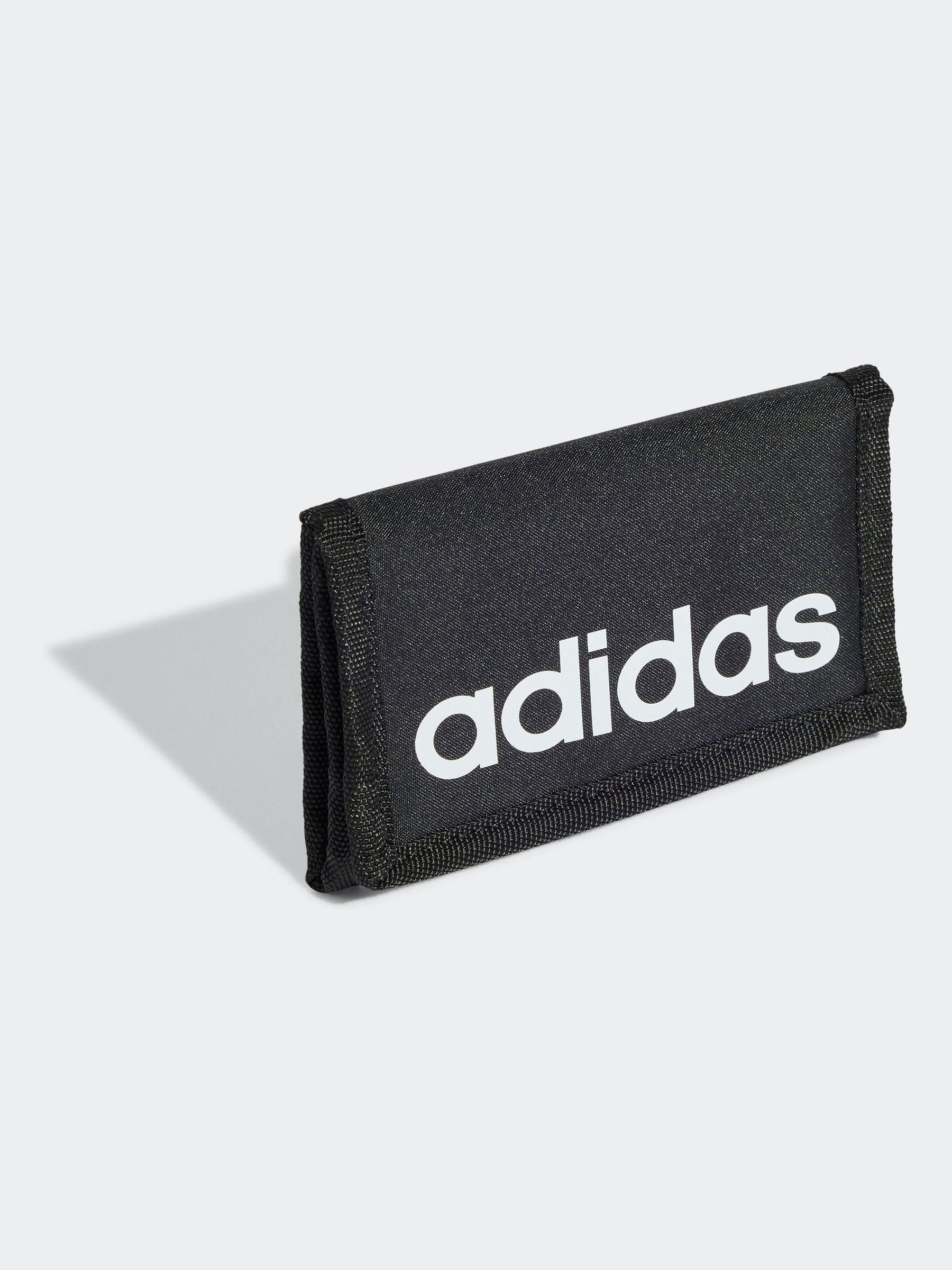 Adidas black linear bifold wallet with card slots (British brand)