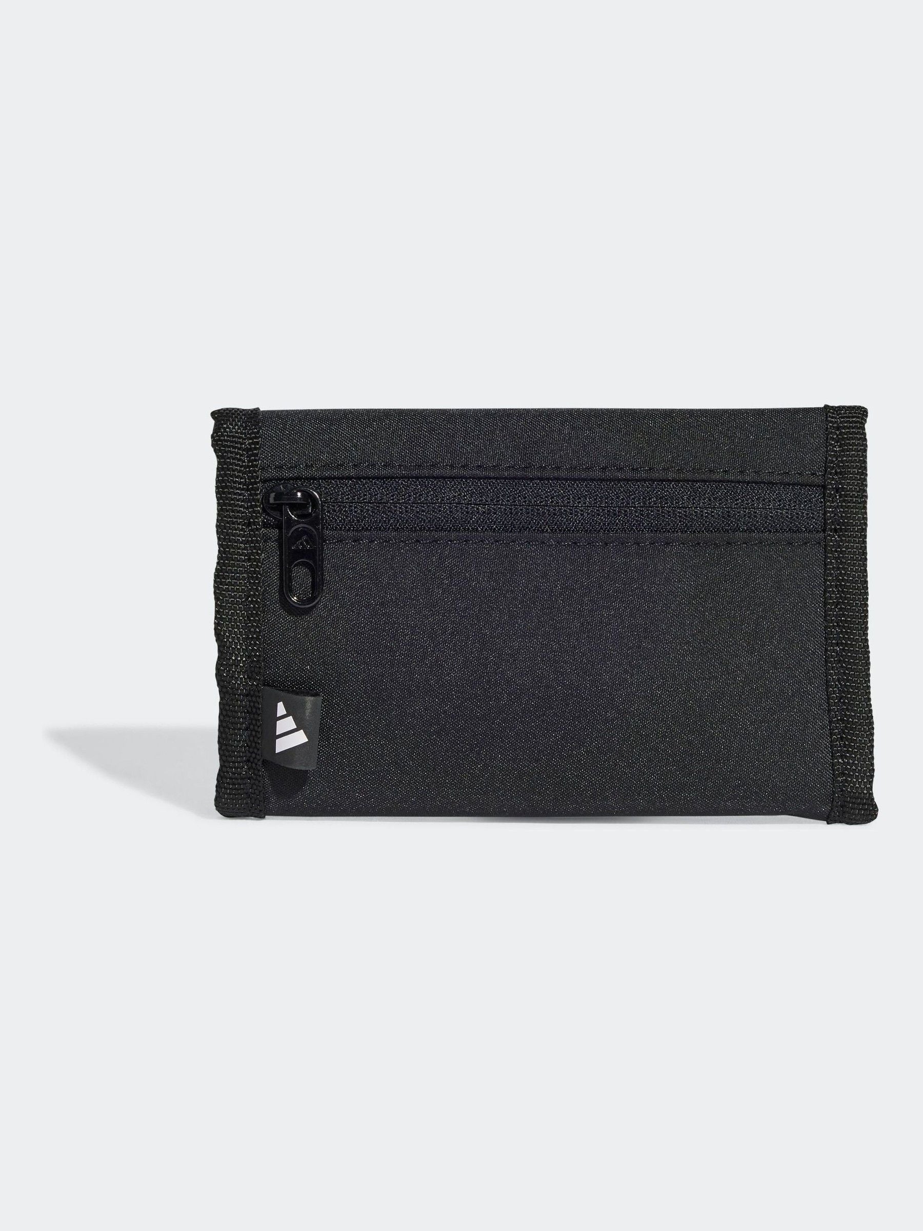 Adidas black linear bifold wallet with card slots (British brand)