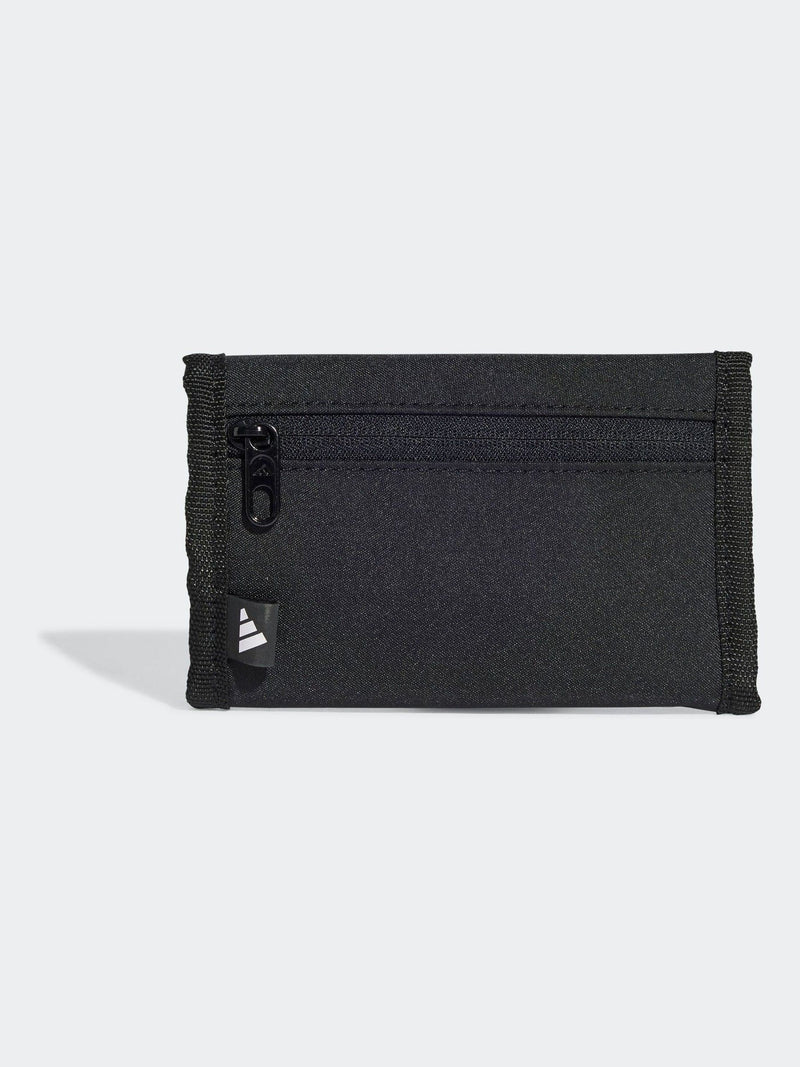 Adidas black linear bifold wallet with card slots (British brand)