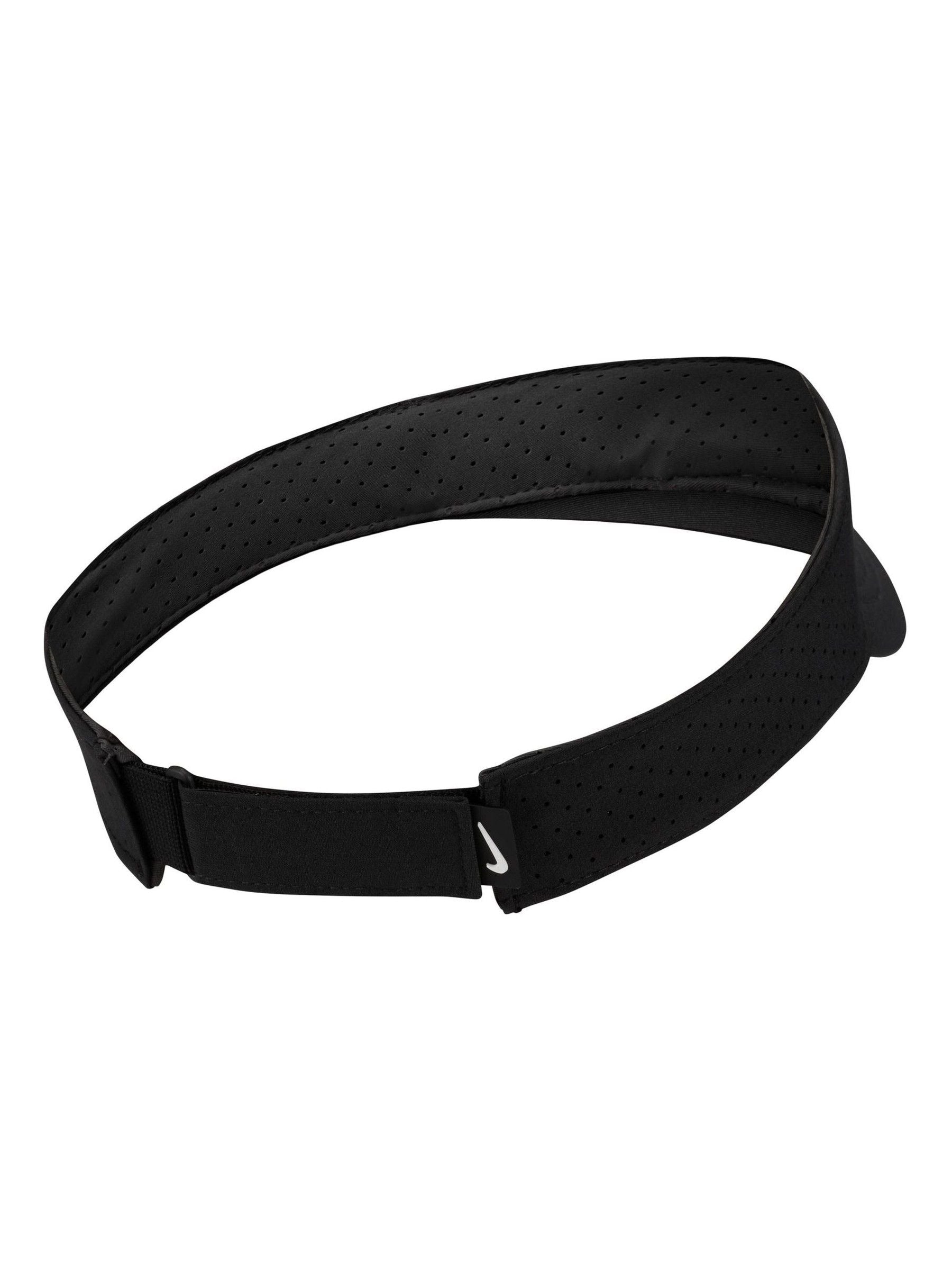 Nike black Dri-FIT ADV Ace tennis visor, imported from the UK