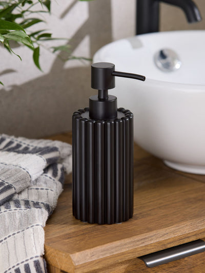 Next Black Rib Soap Dispenser- Buy online at McGrocer