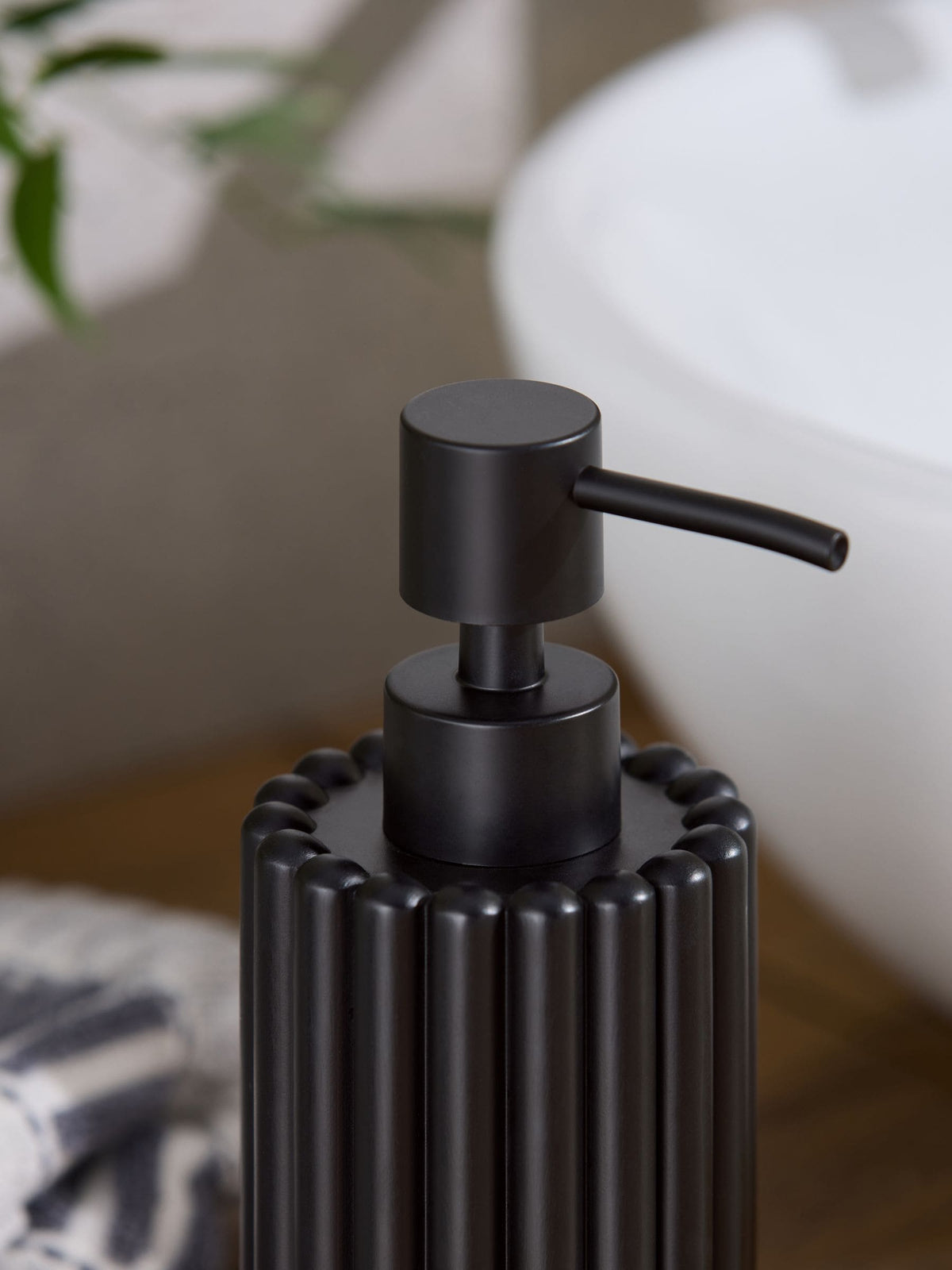 Black Rib Soap Dispenser