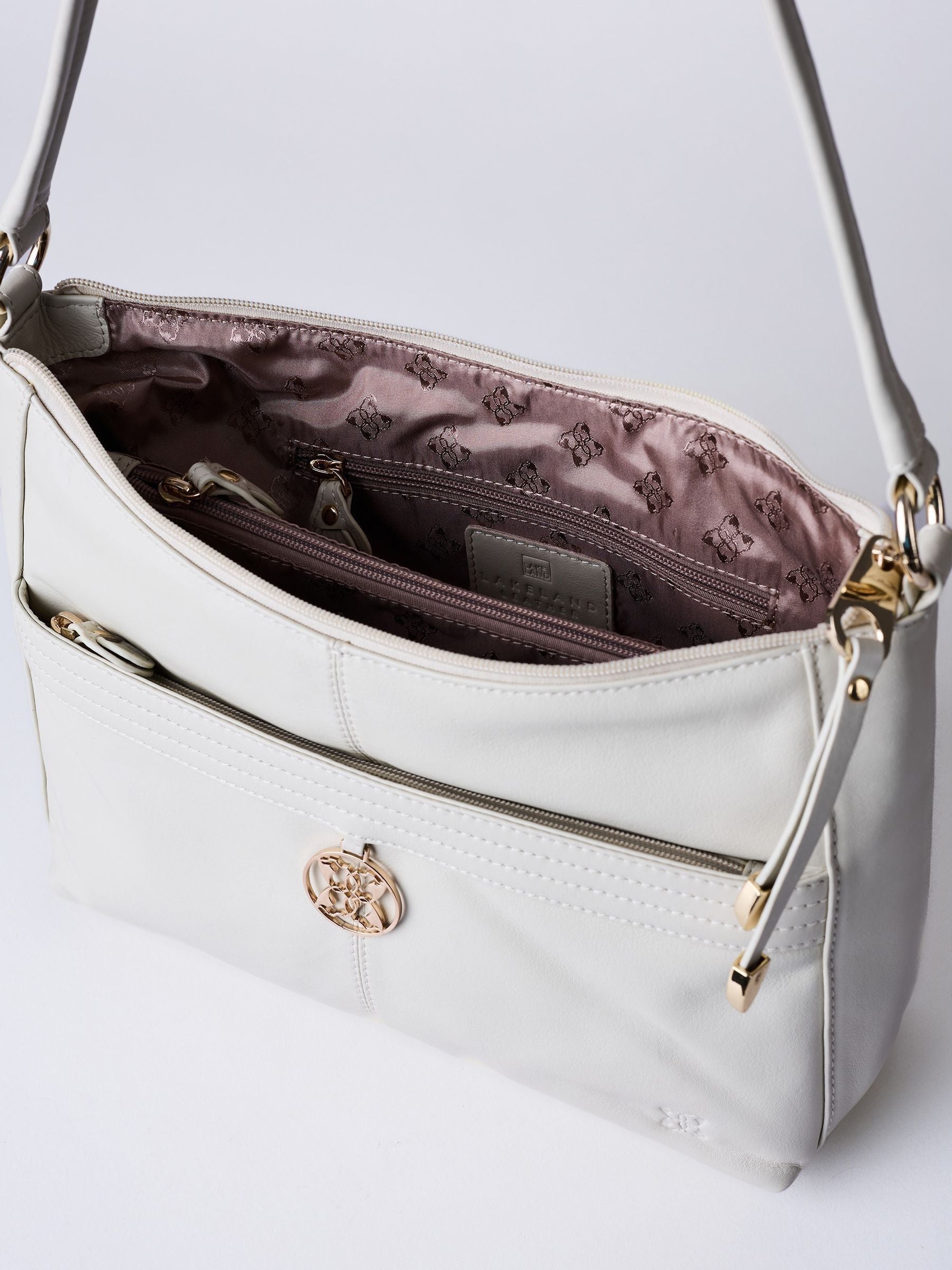Lakeland Leather white Cartmel shoulder bag (British brand)