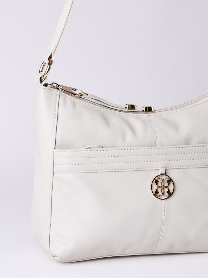 Lakeland Leather white Cartmel shoulder bag (British brand)