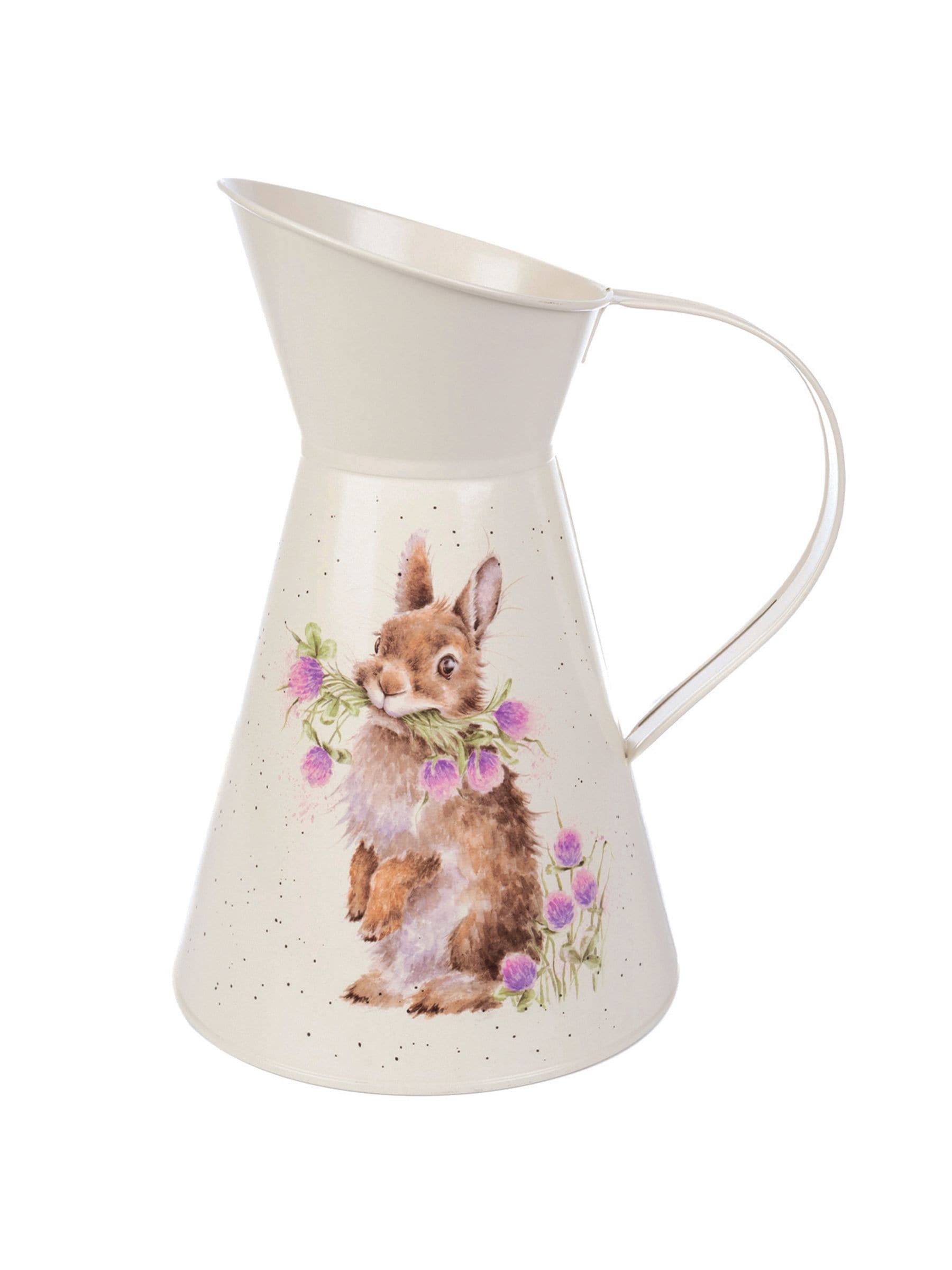 Wrendale pink steel flower vase jug 21.5cm height (British brand)