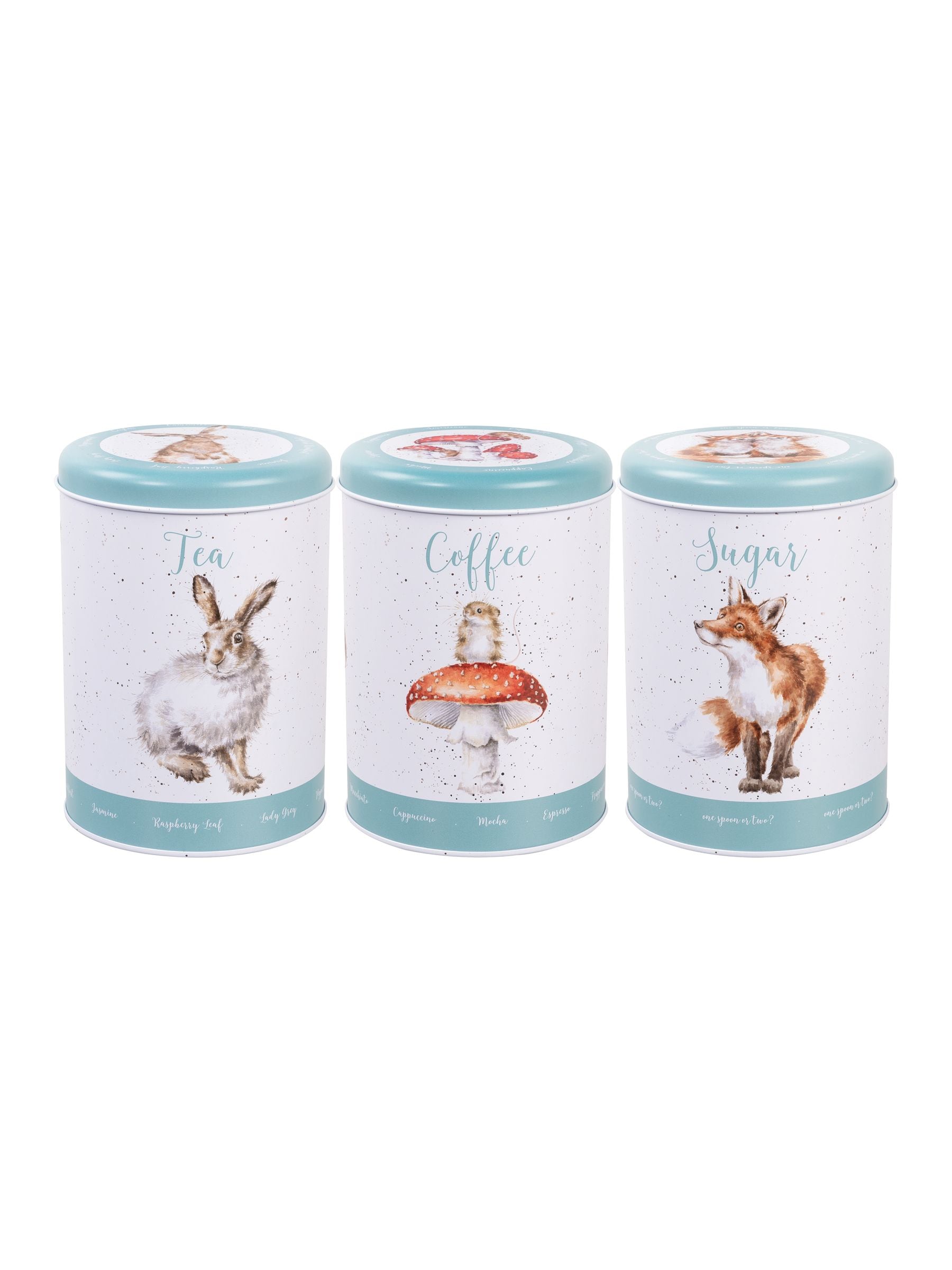 Wrendale light blue storage tins set of 3 - British product