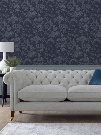 Next Laura Ashley Midnight Seaspray Lloyd A4 Wallpaper Sample- Buy online at McGrocer