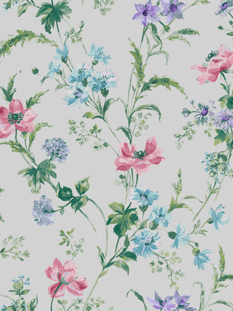 Laura Ashley Poppy Meadow wallpaper sample A4, imported from the UK