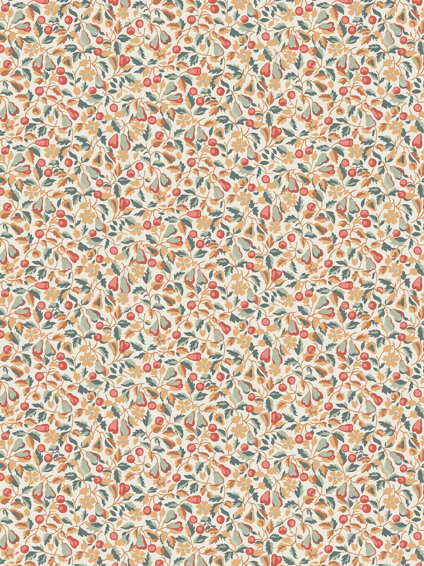 Laura Ashley Terracotta Devrons Grove wallpaper sample A4, UK version