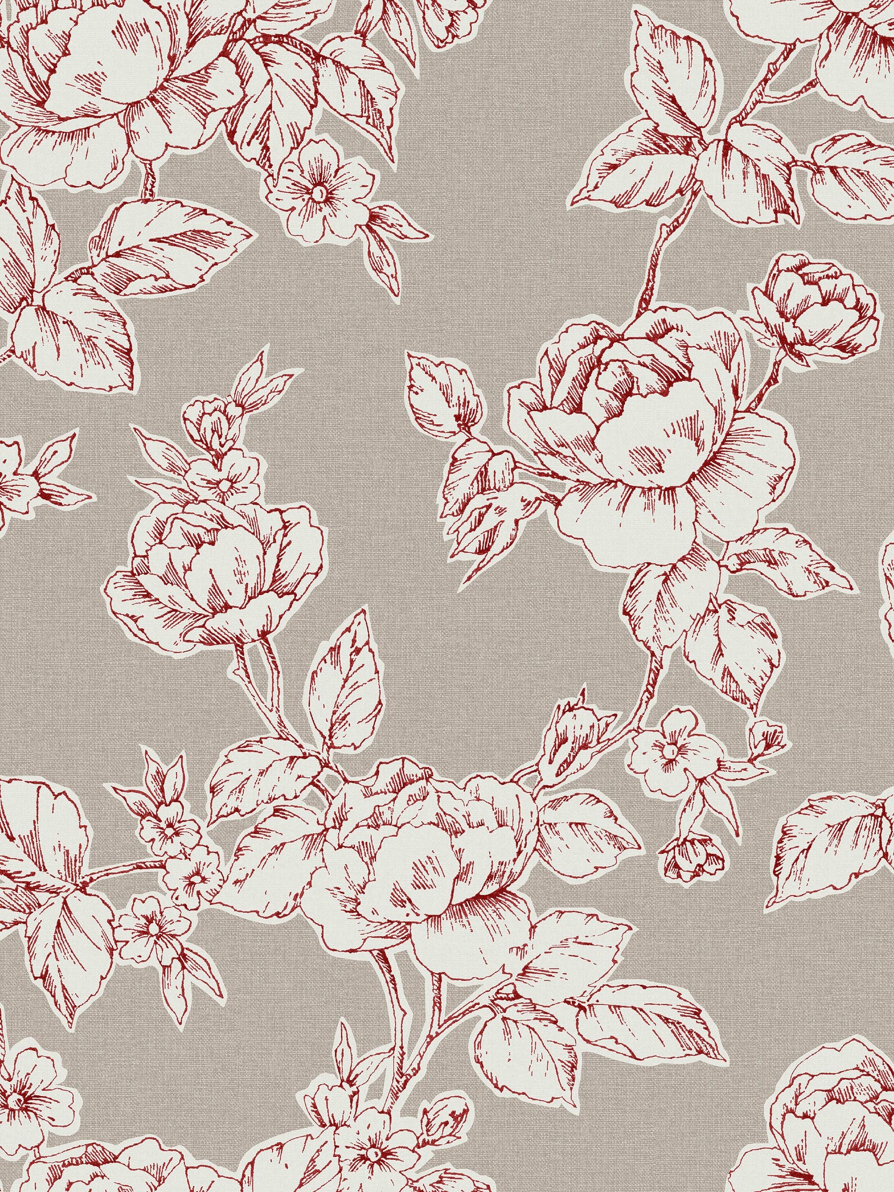 Laura Ashley wallpaper sample Dark Dove Grey Pollington Roses A4, UK version