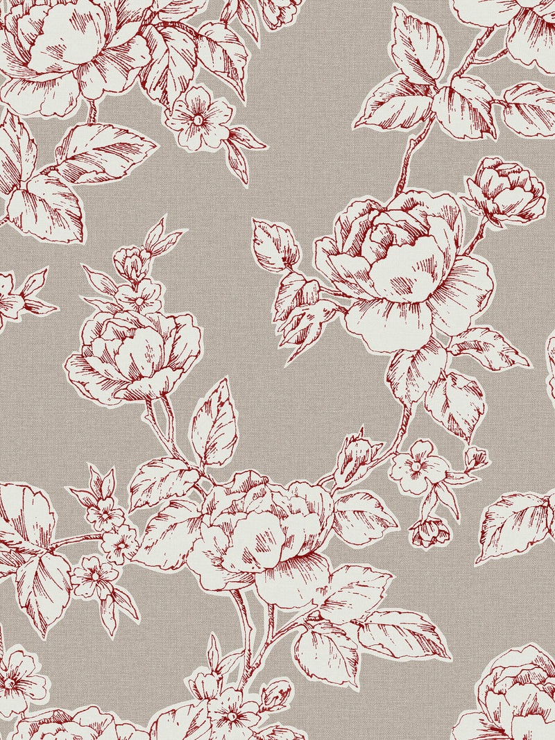 Laura Ashley wallpaper sample Dark Dove Grey Pollington Roses A4, UK version