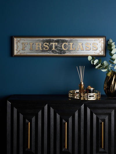 Art mural slogan miroir doré 'First Glass'