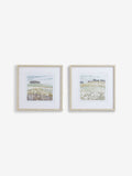 Set of 2 Green Landscape Framed Print Wall Arts