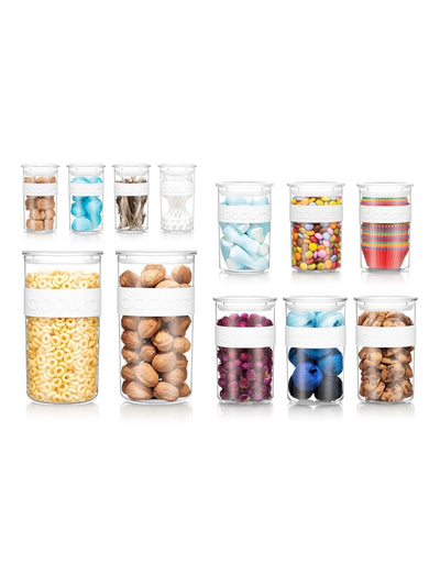 Bodum Hvit Presso Oppbevaringskrukke Sett med 12