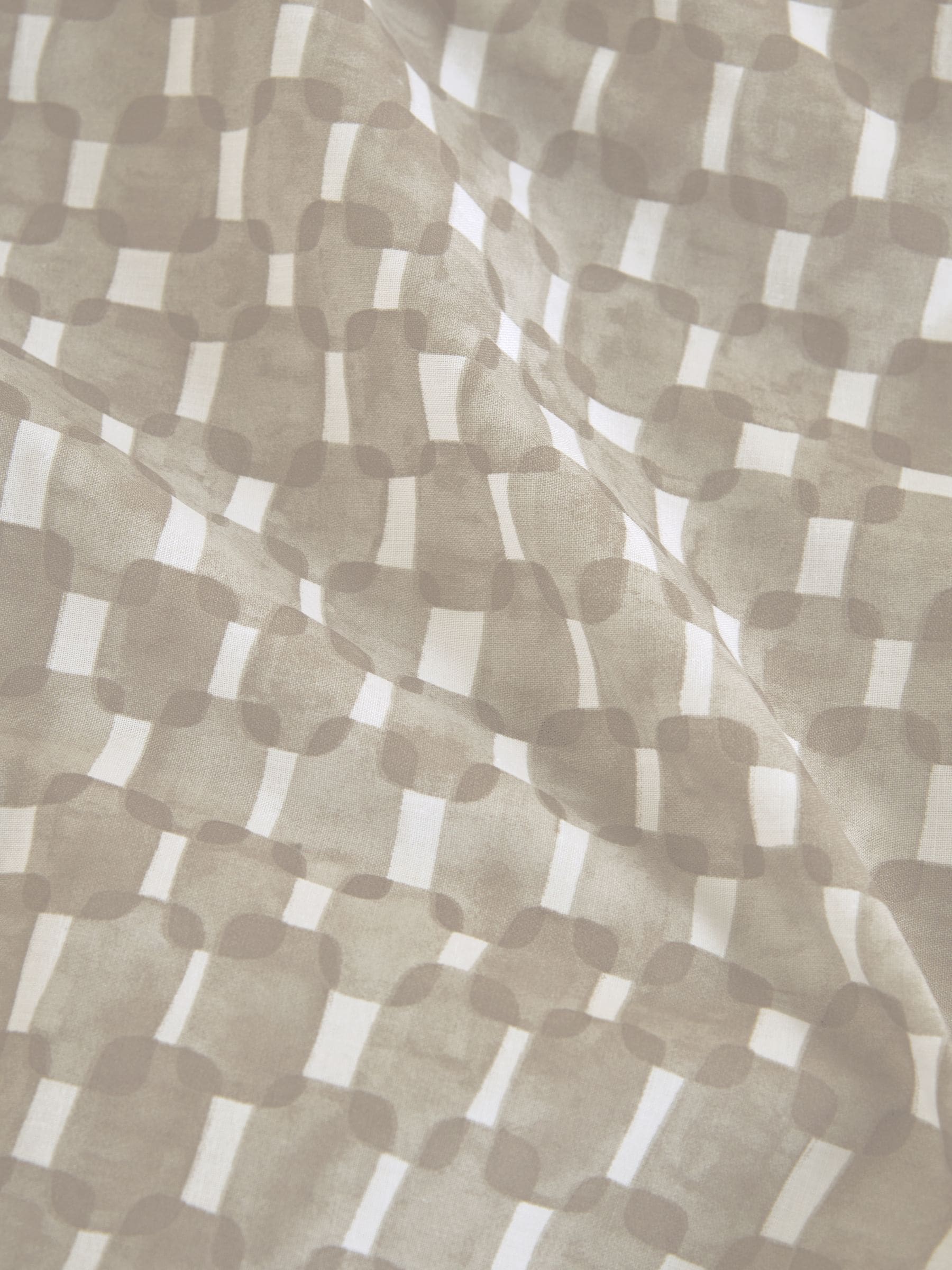 Natural Geometric Reversible Duvet Cover and Pillowcase Set, imported from the UK