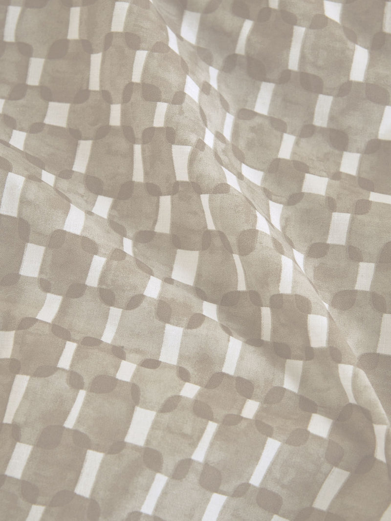 Natural Geometric Reversible Duvet Cover and Pillowcase Set, imported from the UK